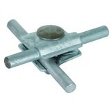 MV clamp St/tZn f. Rd 8-10mm w. truss head screw M10x35mm and nut
