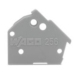 End plate snap-fit type 1 mm thick light gray