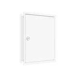 Flush-mounted frame flat + door 2-12, 3-part system, 100mm