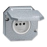 5518-2790 Socket outlet with earthing pin, with hinged lid, flush-mounted