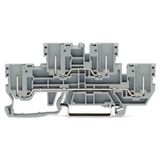 2-Pin/2-pin double deck receptacle terminal block Through/through term