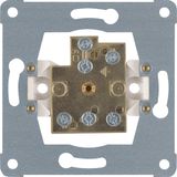 Double pole socket outlet for floating output module inserts