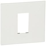 Arteor™ - Plate - French/German std - square - 1 module - White