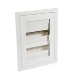 Flush-mounting cabinet Nedbox - transparent door - 2 rows - 24+4 modules