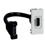 Arteor Preterminated HDMI 1.4 Type A Socket 1 Module Soft Alu