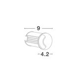 Satin Nickel Aluminium LED 1 Watt 60Lm 3000K IP67 100-240 Volt 50Hz Beam 42o Driver Included D: 4.2 H: 7 cm Cut Out: 3.7 cm