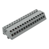 1-conductor female connector, angled CAGE CLAMP® 2.5 mm² gray