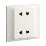 Belanko S - 1 gang 2X2P Euro/US socket outlet - Ivory