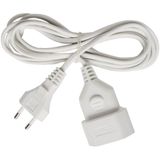 Plastic extension cable 5m white H03VVH2-F 2x0,75