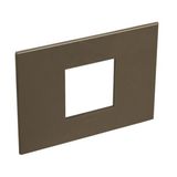 Italian / US standard plate Arteor square version 2 modules - dark bronze