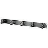 19'' 1U Wire Management Panel with 5 Rings, Black Tidy up your network