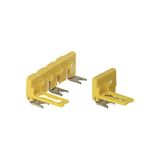 TERMINAL BLOCK & STRIP CONDUCTING ACCESSORIES, SHORT CIRCUIT BRIDGE, 4 POLE, YELLOW