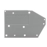 End plate snap-fit type 1.5 mm thick gray