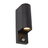 ZARO IR Wall spotlig. Outd.-Black-2xGU10-7W-IP65