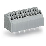 PCB terminal block push-button 0.5 mm² gray