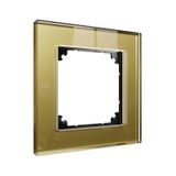 Real glass frame 1-fold gold M-Plan