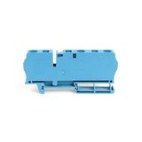 Allen-Bradley, 1492-L6T, Spring Clamp Terminal Block, One-Circuit Feed-Through Block,6 mm (# 22 AWG - # 10 AWG), 4 mm for H4 block, 2 Connection points on one side, Gray (Standard),