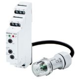 Twilight switch with remote sensor, 5-500Lux / 100-10,000Lux, UC 12-240V, 1 changeover contact 16A