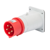 STRAIGHT FLUSH MOUNTING INLET - IP44 - 2P+E 32A 380-415V 50/60HZ - RED - 9H - SCREW WIRING
