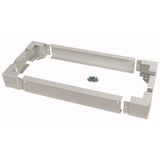 Plinth for cable connection baseframe, HxW=100x300mm, D=800mm, grey