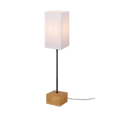 Woody floor lamp E27 wood/white