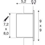 FRAME LED 230V BASIC, LED Indoor recessed wall light, 2700K