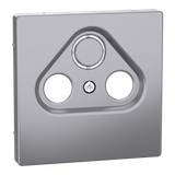 Central plate for antenna sockets, stainless steel, system design