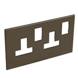 Arteor Surround Plate for 2 Gang 13A Switched Socket Outlet Dark Bronze