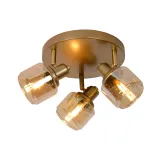 Lucide BJORN - Ceiling spotlight - Ø 38 cm - 3xE14 - Matt Gold / Brass