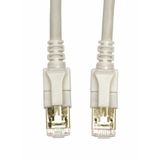 LED Patchcord RJ45 shielded, Cat.6a 10GB, LS0H, grey, 1.0m