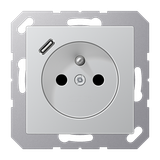 Socket fren/belg with USB type C A1520F-18CAL