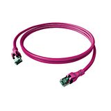 DualBoot PushPull Patch Cord, Cat.6a, Shielded, Violett, 5m