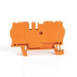 Allen-Bradley 1492-L3-OR Spring Clamp Terminal Block, One-Circuit Feed-Through Block, 2.5mm² (# 30 AWG - # 12 AWG), Standard Feedthrough, Orange