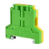 Rail-mounted screw terminal block ZSO1-4.0 yellow-green