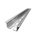 DIN rail TS 35x7,5, perforated 5,2x25, 2000 mm, TS35/F5, galvanic Zn
