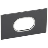 Arteor 2 Gang Surround Plate 3 Module Round Graphite