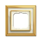 1721-838-500 Cover Frame Busch-dynasty® polished brass ivory white