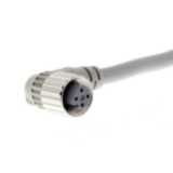 Sensor cable, M12 right-angle socket (female), 4-poles, A coded, PVC f