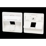 Central plate 50 x 50 mm 1 port, pearl white, modul