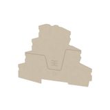 End plate (terminals), 106.8 mm x 1 mm, dark beige