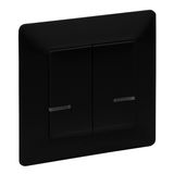 CONNECTED LIGHT SWITCH WITH NEUTRAL 2-GANG 2X250W VALENA LIFE BLACK