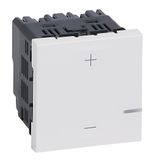 Mosaic universal 2-wire dimmer switch without neutral 125W LED 2 modules - white