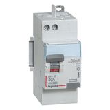 Differential switch DX³-ID top screw inlet and automatic top outlet - 2P 230V~ 40A typeAC 30mA - 2 modules