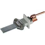 Bimetallic discon. clamp Cu-St/tZn w. KS connector f. 6-10/Fl 30-40mm 