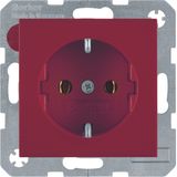SCHUKO soc. out., screw-in lift terminals, S.1/B.3/B.7, red glossy