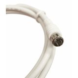 S4H Coax Patchcord, 2xF-Quick straight, >90dB,ClassA,wh,0.5m