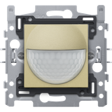 Motion detector, 230 V, 8 m, 180°, wall detector, for flush-mounting box, gold coated