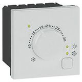 Arteor 16A 230V AC Thermostat for Electric Floor Heating 2 Module Soft Alu