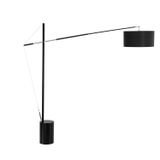 Iron & Plastic   Black Fabric Shade  LED E27 1x12 Watt 230 Volt  IP20 Bulb Excluded   Cable Length: 240 cm  L: 195 W: 40 H: 165 Adjustable