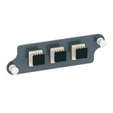 FO FRONTPLAAT MET 3 LC DUPLEX ADAPTERS